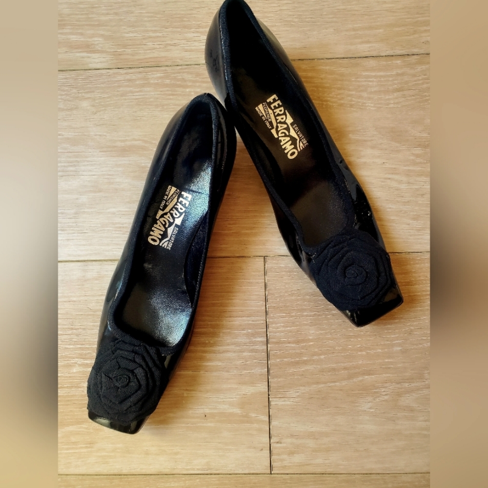 Vintage Salvatore Ferragamo Patent Pumps